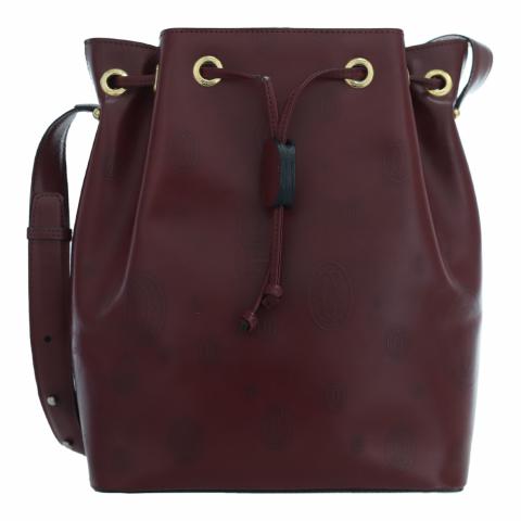 Sell Cartier Vintage Leather Bucket Bag Maroon HuntStreet